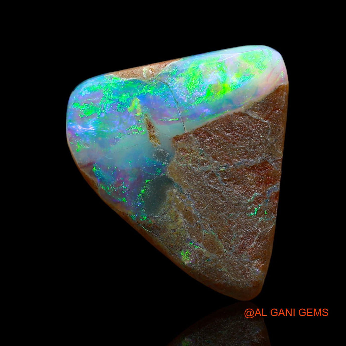 8.00 Cts Natural Australian Fire Opal Loose Gemstone Trillion Cabochon 19x17x4 mm AE-835