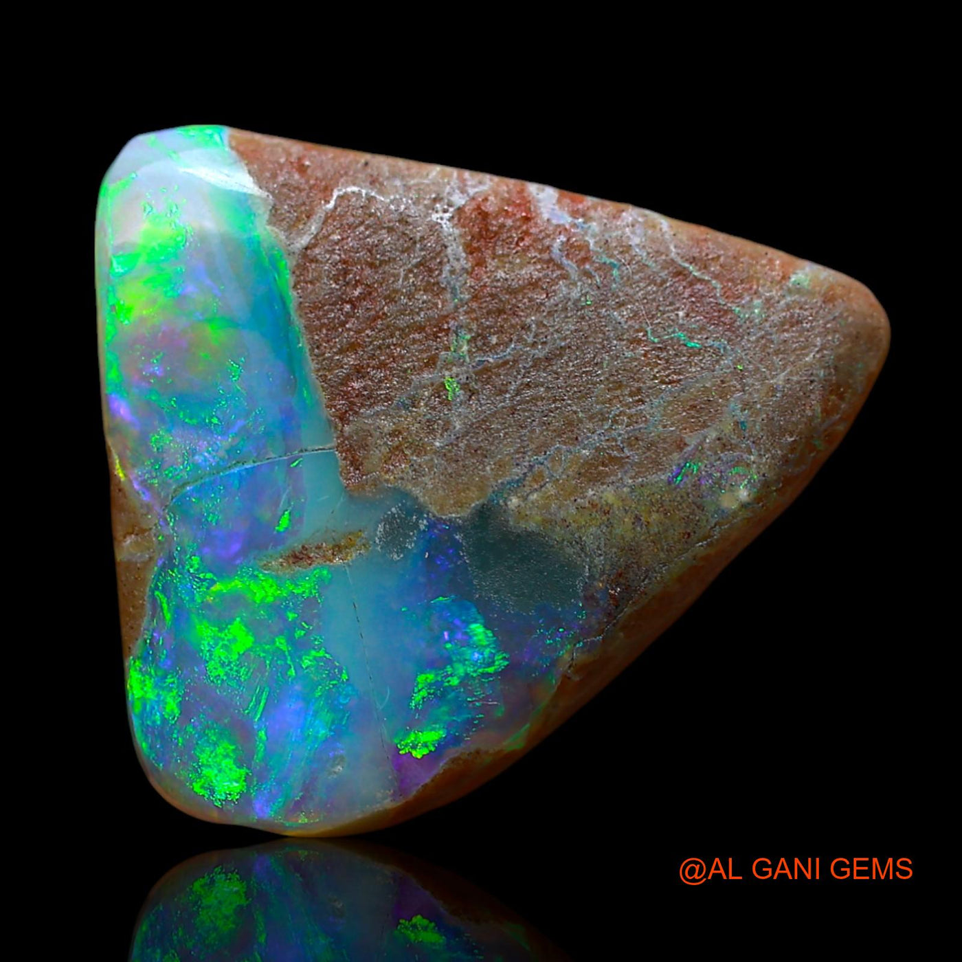 8.00 Cts Natural Australian Fire Opal Loose Gemstone Trillion Cabochon 19x17x4 mm AE-835