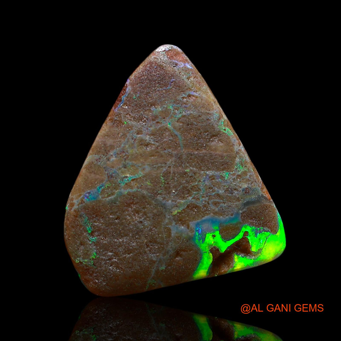 8.00 Cts Natural Australian Fire Opal Loose Gemstone Trillion Cabochon 19x17x4 mm AE-835