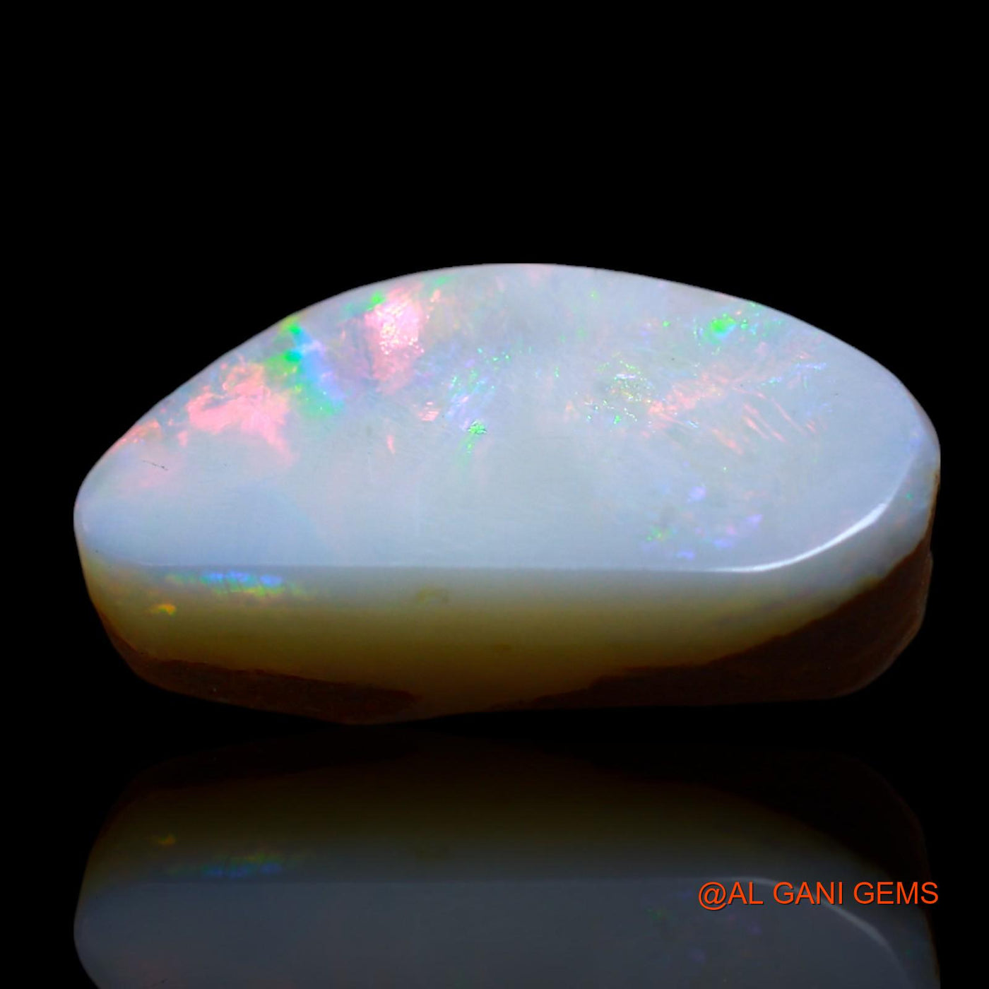 12.00 Cts Natural Australian Fire Opal Fancy Cabochon Loose Gemstone For Jewelry 21x12x6 mm AE-837