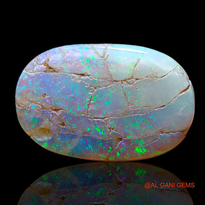Natural Untreated Fire Opal Loose Gemstone Oval Cabochon From Australia 7.00 Cts 22x14x3 mm AE-841