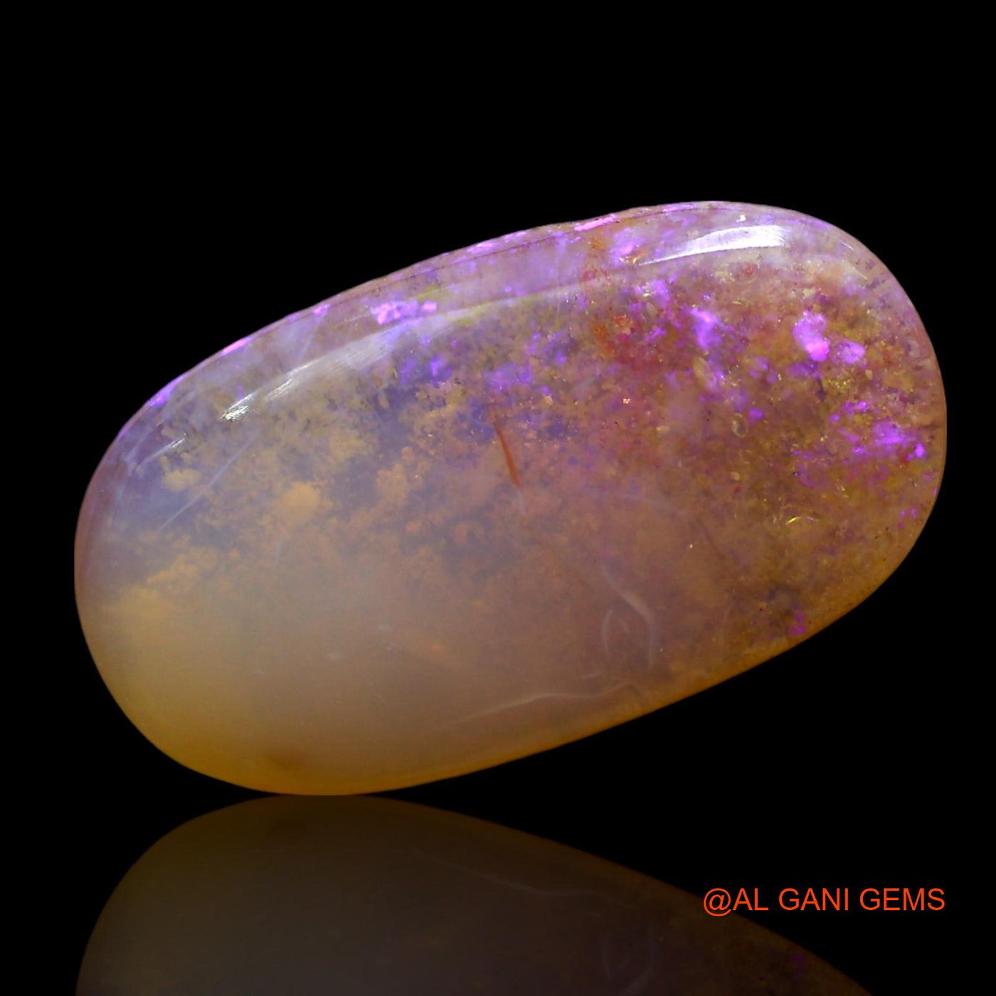8.00 Cts Natural Australian Fire Opal Oval Cabochon Loose Gemstone For Jewelry 23x12x4 mm AE-842