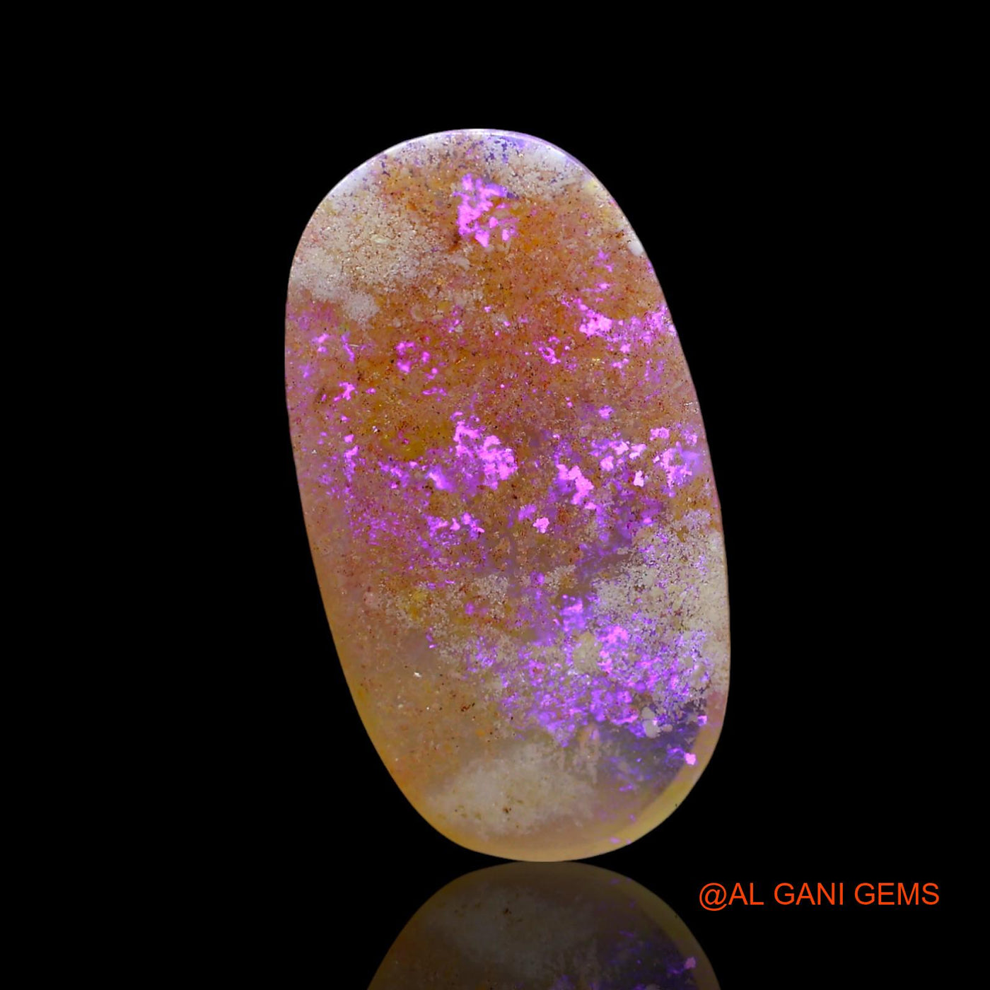 8.00 Cts Natural Australian Fire Opal Oval Cabochon Loose Gemstone For Jewelry 23x12x4 mm AE-842