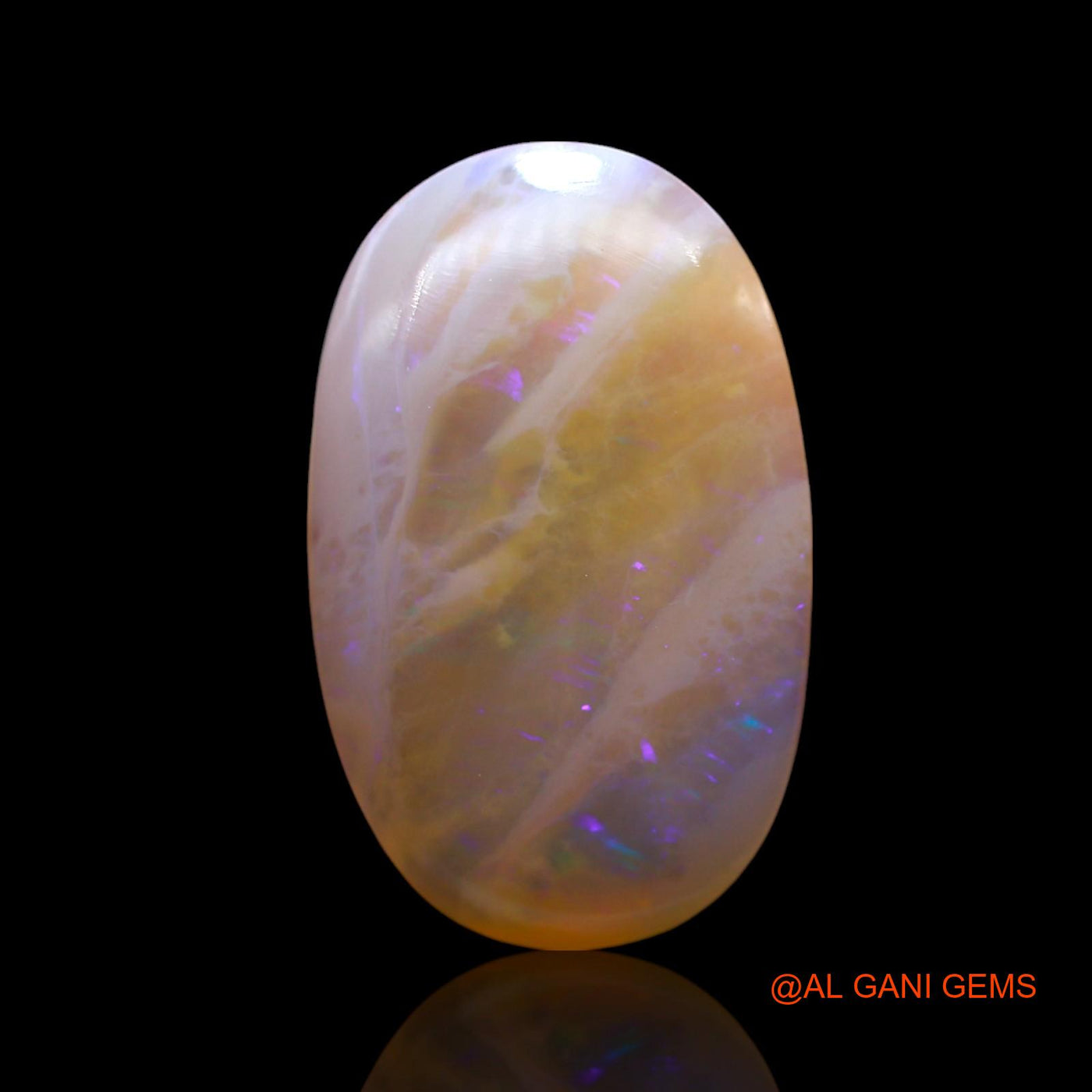 10.00 Cts Unheated Australian Fire Opal Loose Gemstone Oval Cabochon Natural 22x14x4 mm AE-843