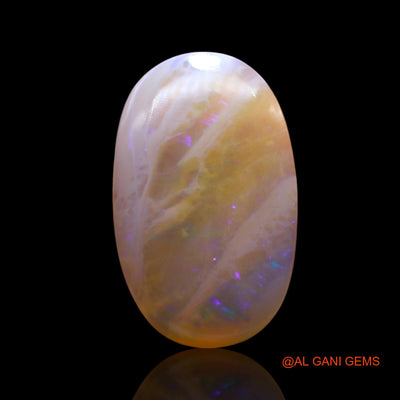 10.00 Cts Unheated Australian Fire Opal Loose Gemstone Oval Cabochon Natural 22x14x4 mm AE-843