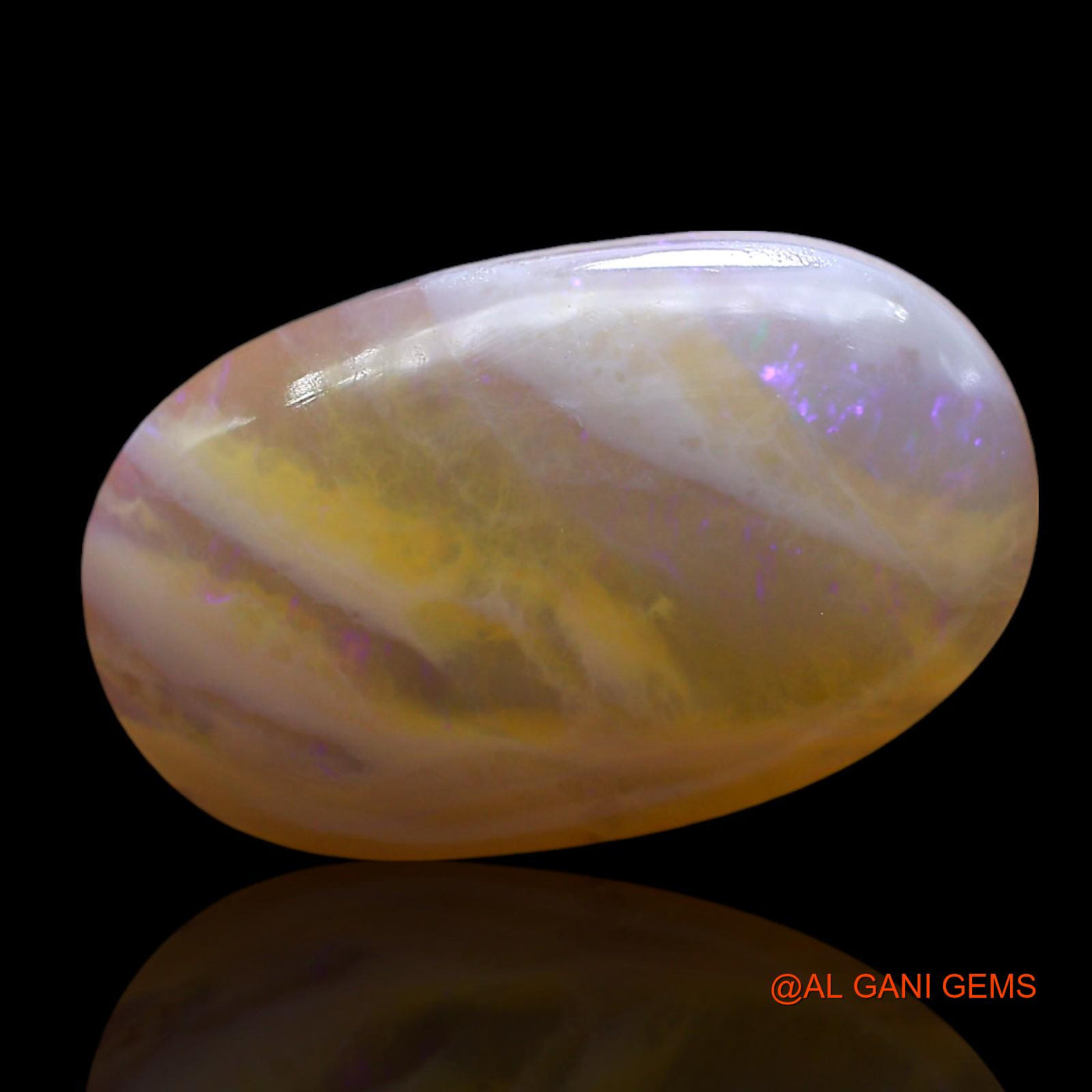 10.00 Cts Unheated Australian Fire Opal Loose Gemstone Oval Cabochon Natural 22x14x4 mm AE-843