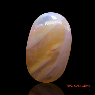 10.00 Cts Unheated Australian Fire Opal Loose Gemstone Oval Cabochon Natural 22x14x4 mm AE-843