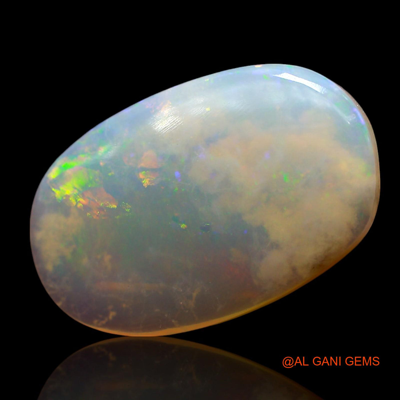Natural Fire Opal Gemstone 9.00 Cts Loose Oval Cabochon From Australia 21x13x4 mm AE-849