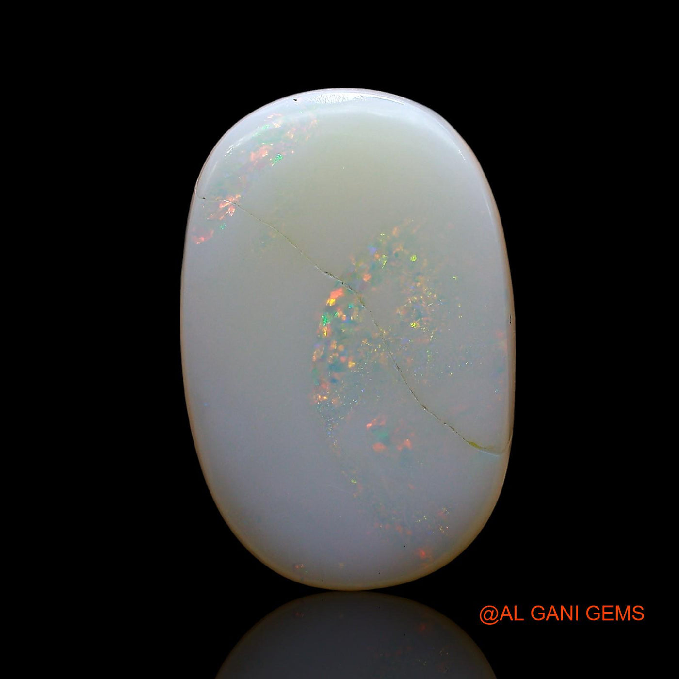 12.00 Cts Natural Australian Fire Opal Oval Cabochon Loose Gemstone For Jewelry 20x13x5 mm AE-852