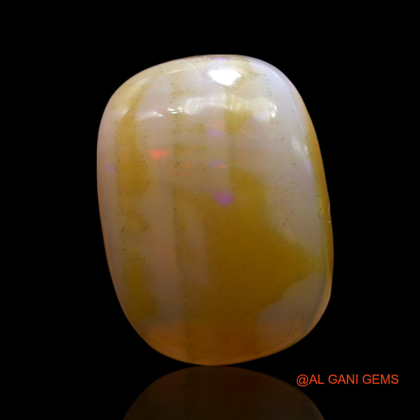 11.00 Cts Natural Australian Fire Opal Oval Cabochon Loose Gemstone For Jewelry 20x14x5 mm AE-854