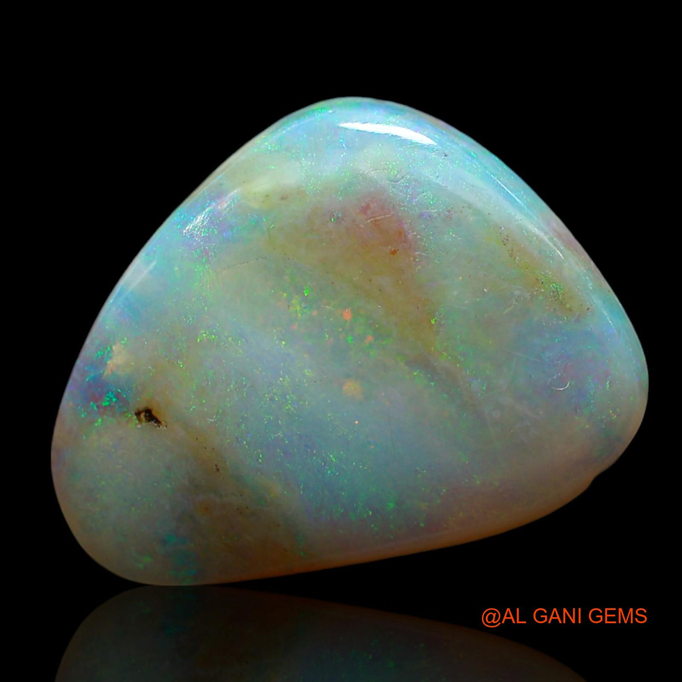 Natural Untreated Fire Opal Loose Gemstone Fancy Cabochon From Australia 9.00 Cts 20x15x5 mm AE-857