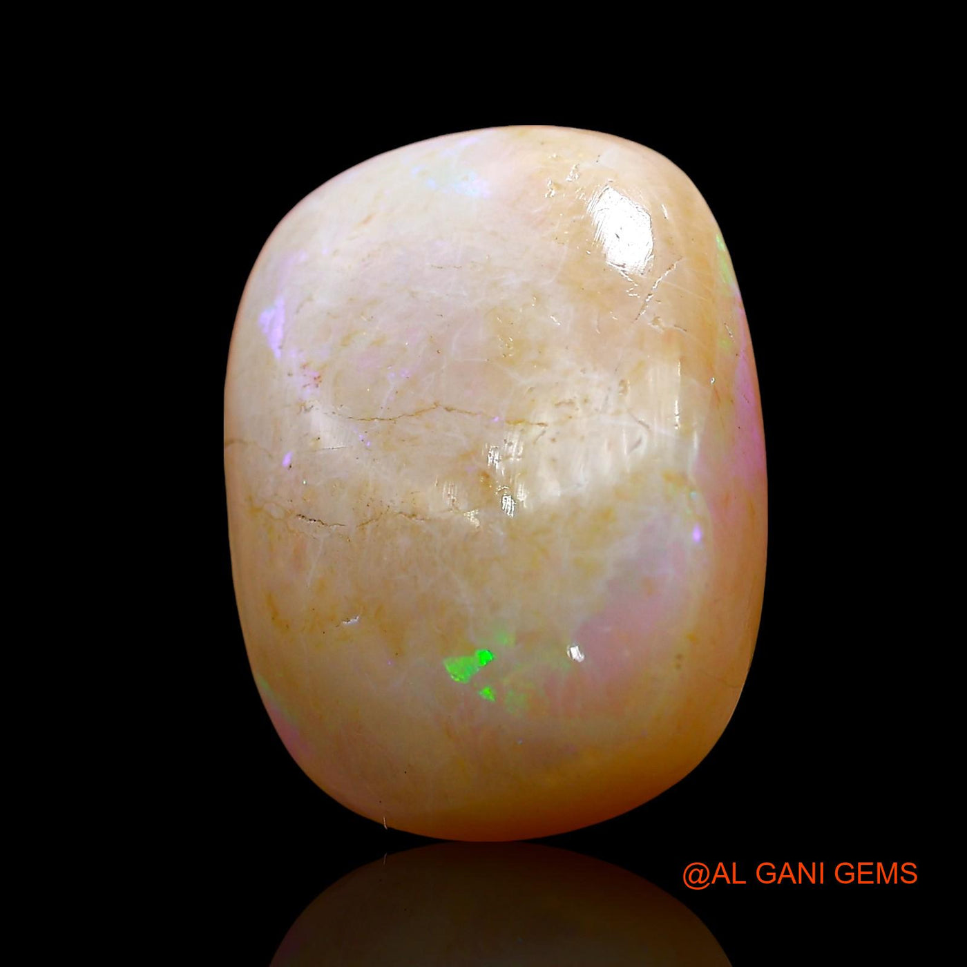 14.00 Cts Natural Australian Fire Opal Loose Gemstone Oval Cabochon 19x15x7 mm AE-865
