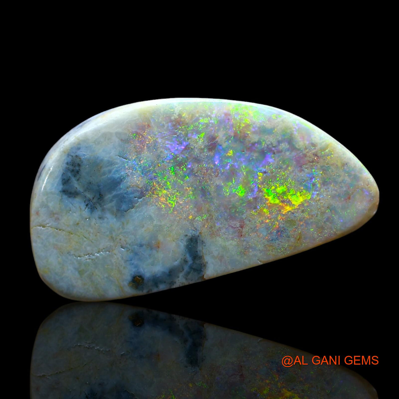 6.00 Cts Natural Australian Fire Opal Loose Gemstone Fancy Cabochon 22x11x3 mm AE-866