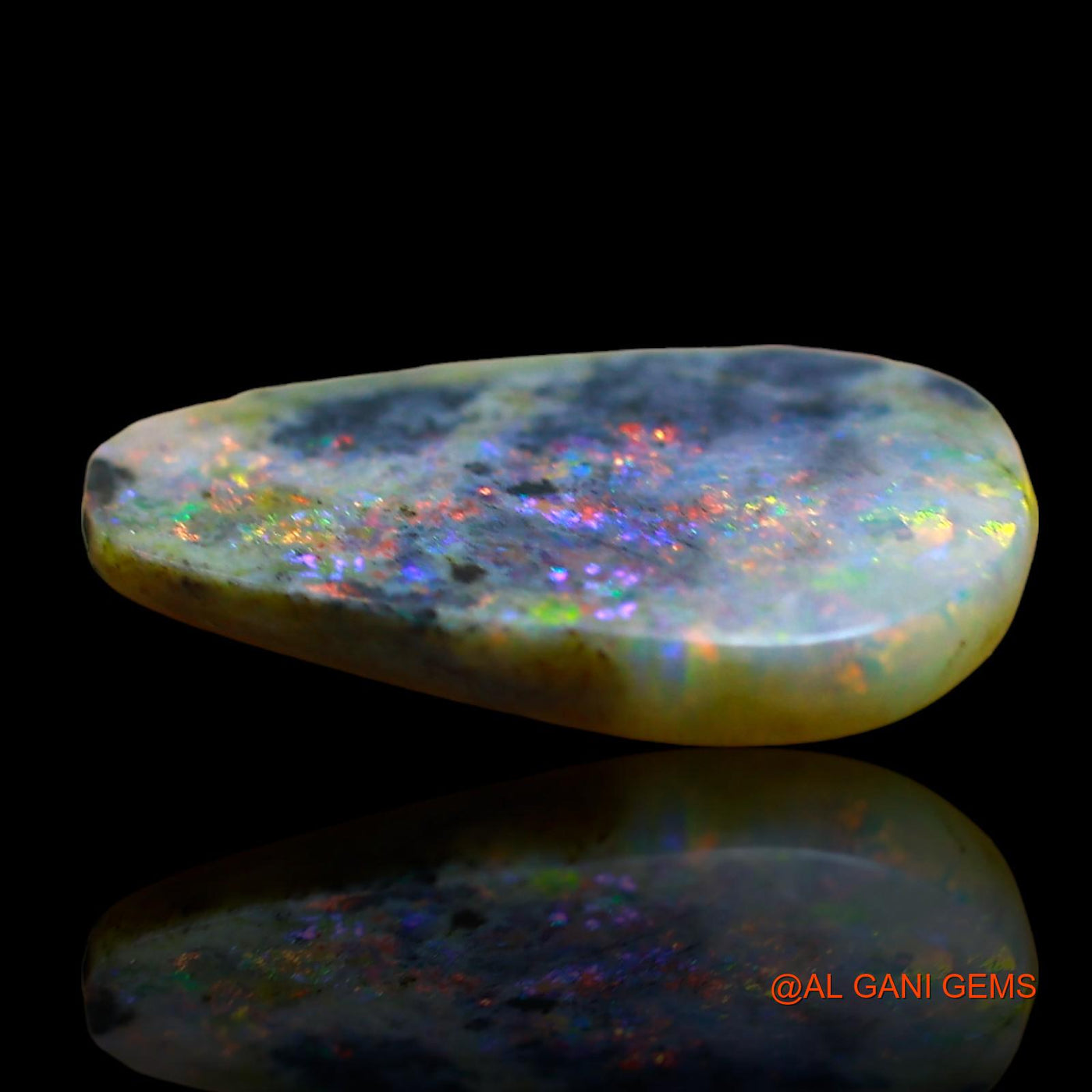2.00 Cts Natural Australian Fire Opal Loose Gemstone Fancy Cabochon 15x9x3 mm AE-86