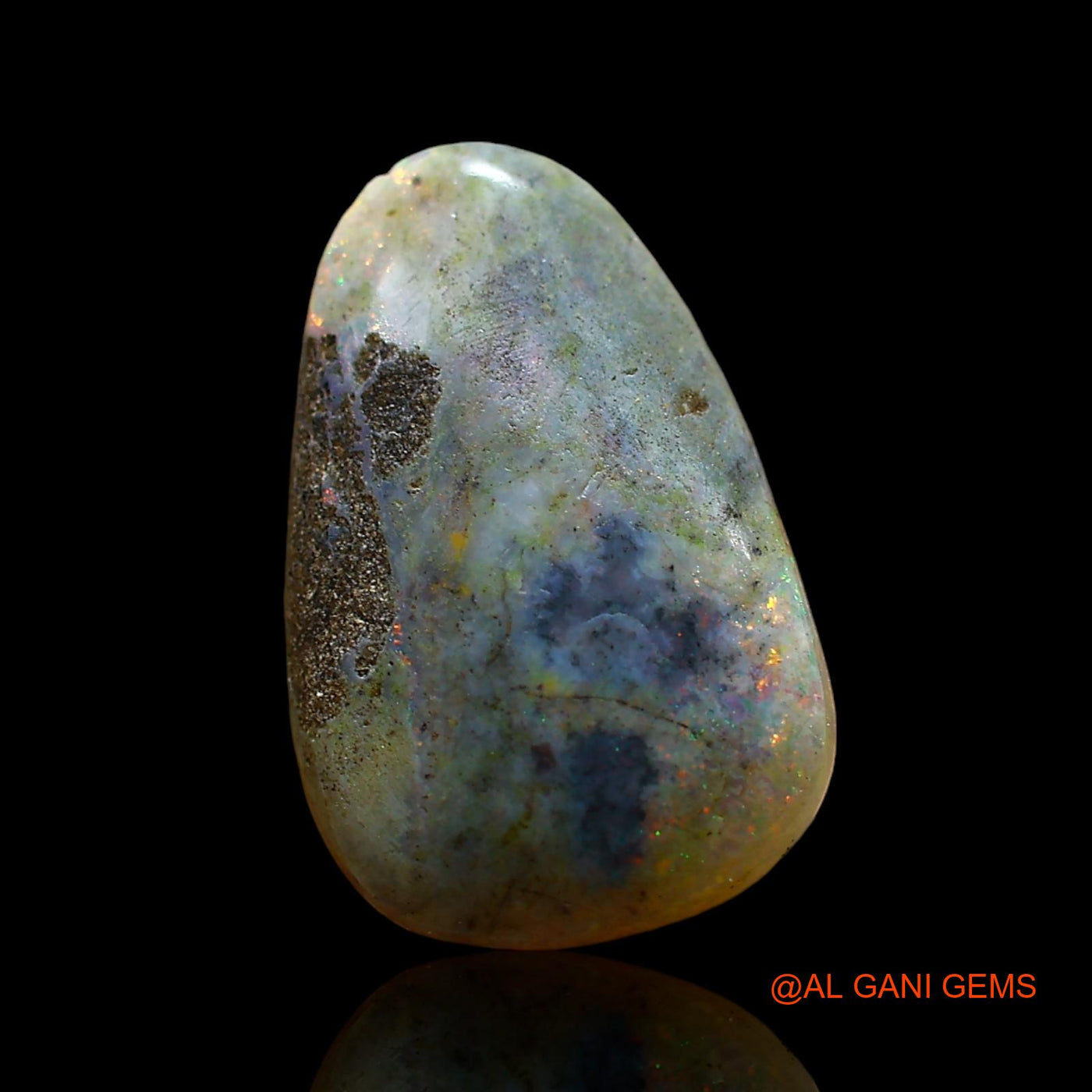 2.00 Cts Natural Australian Fire Opal Loose Gemstone Fancy Cabochon 15x9x3 mm AE-86