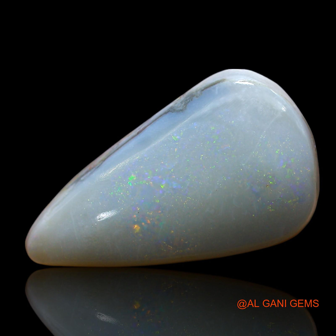 9.00 Cts Natural Australian Fire Opal Loose Gemstone Pear Cabochon 21x12x6 mm AE-873