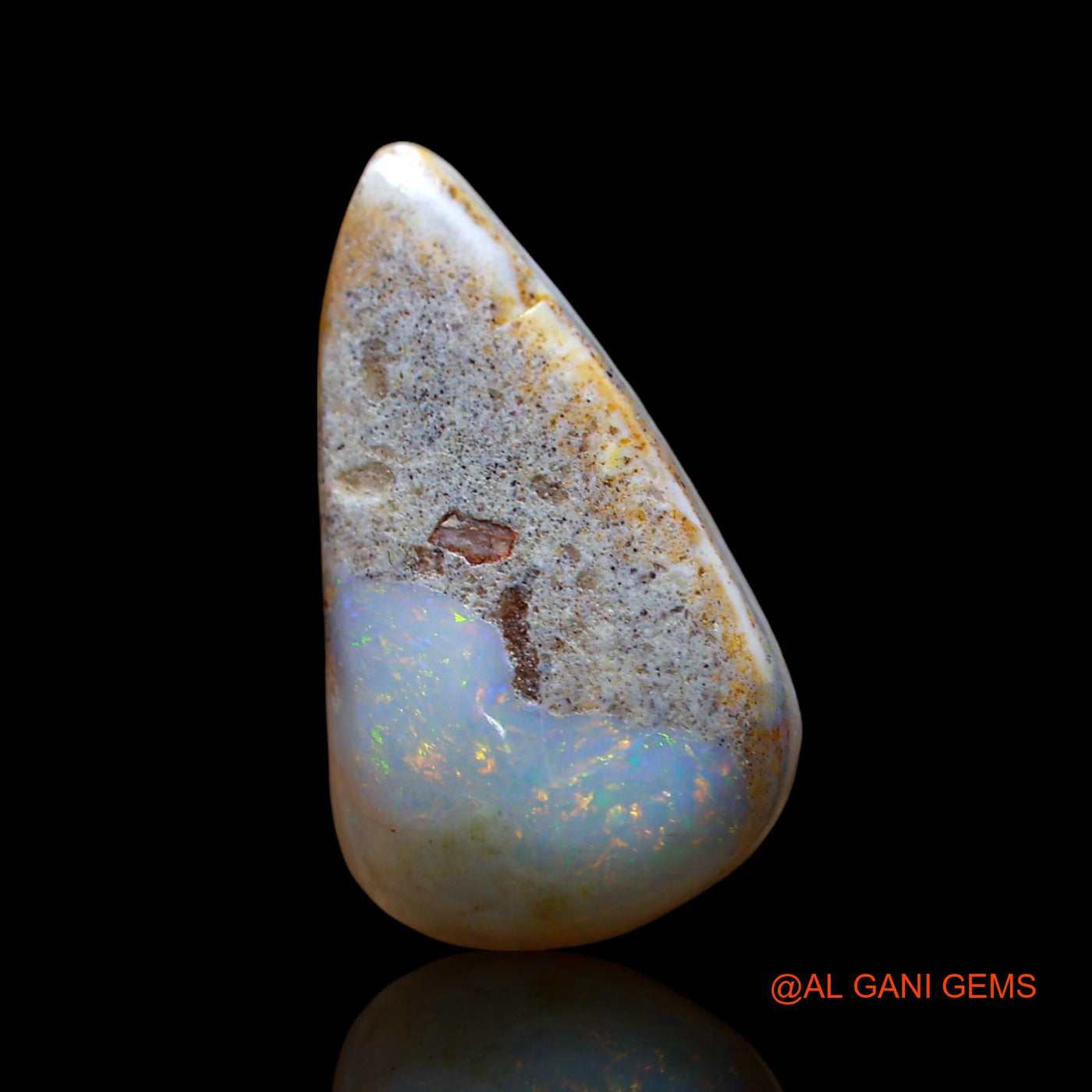 9.00 Cts Natural Australian Fire Opal Loose Gemstone Pear Cabochon 21x12x6 mm AE-873