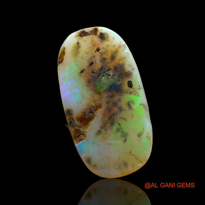 Natural Fire Opal Gemstone 3.00 Cts Loose Oval Cabochon From Australia 16x8x3 mm AE-87
