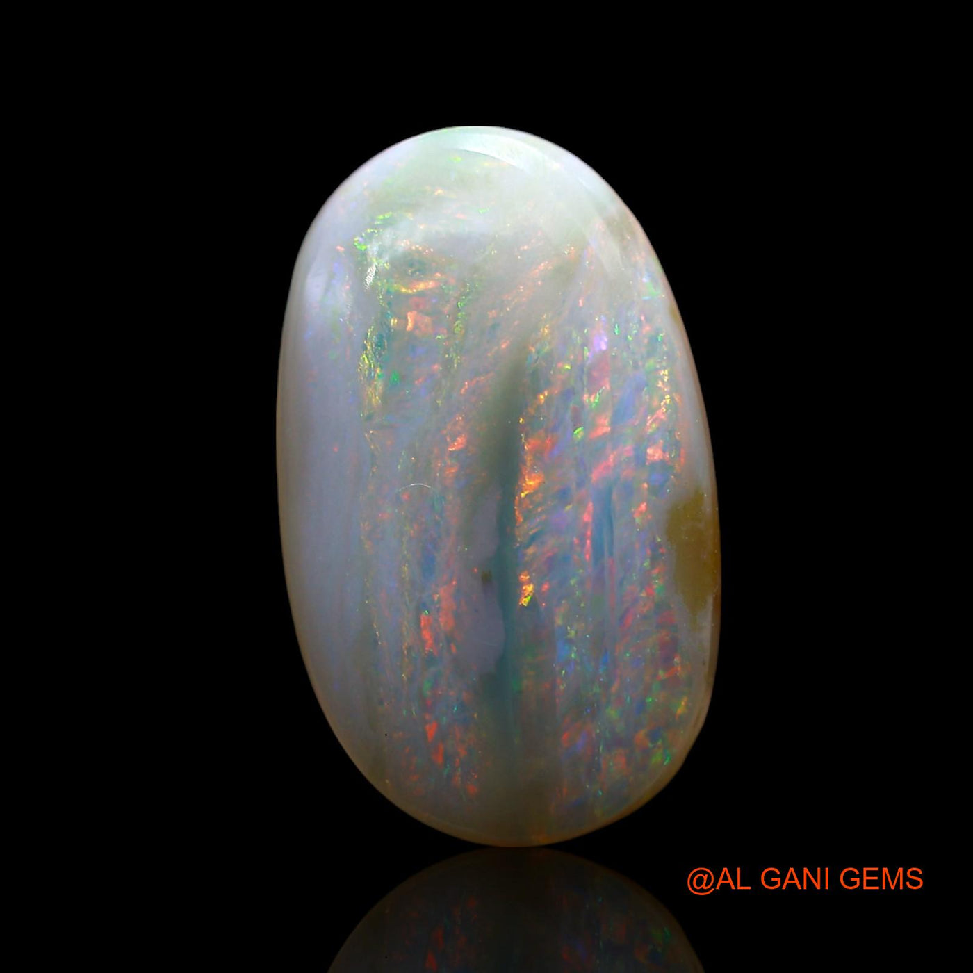 Natural Untreated Fire Opal Loose Gemstone Oval Cabochon From Australia 10.00 Cts 20x12x6 mm AE-880