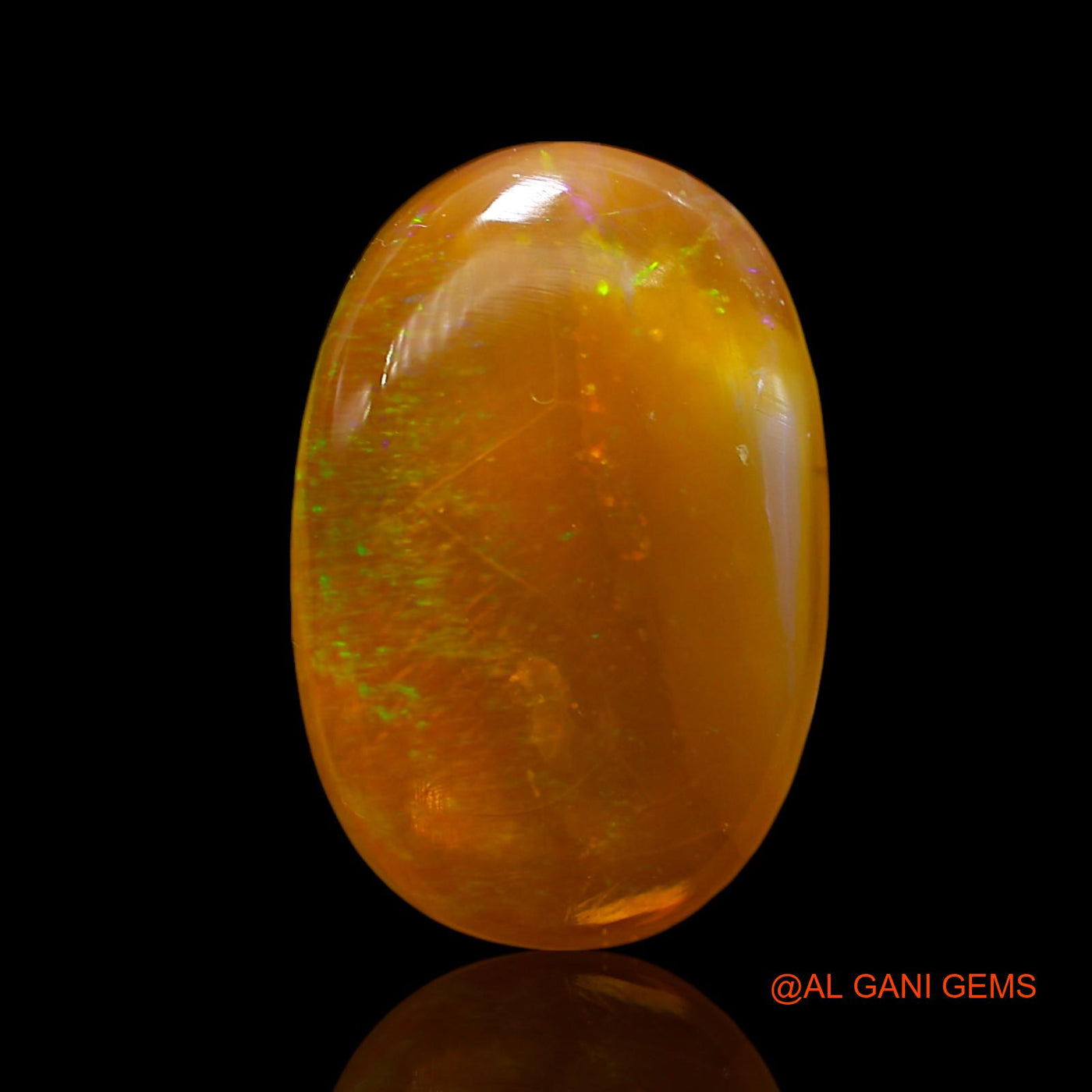 11.00 Cts Natural Australian Fire Opal Loose Gemstone Oval Cabochon 20x13x5 mm AE-886