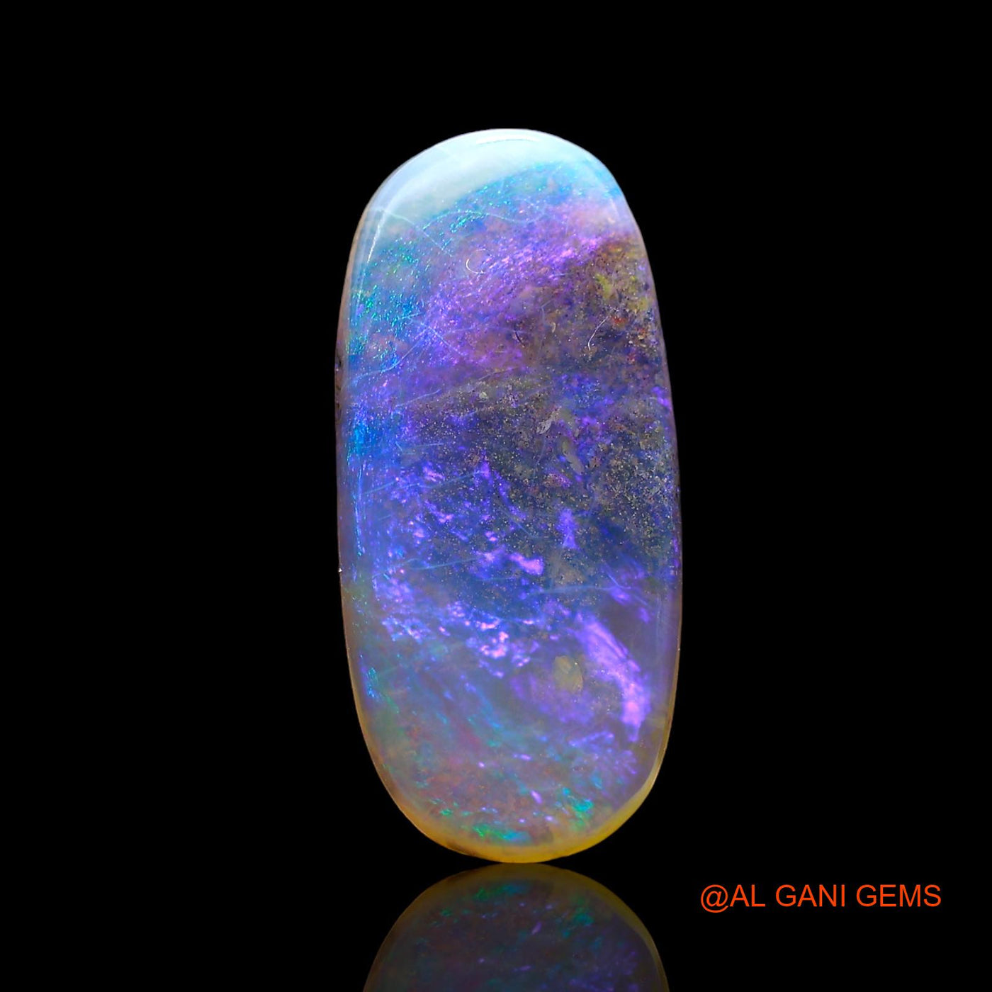 2.00 Cts Unheated Australian Fire Opal Loose Gemstone Oval Cabochon Natural 16x7x2 mm AE-88