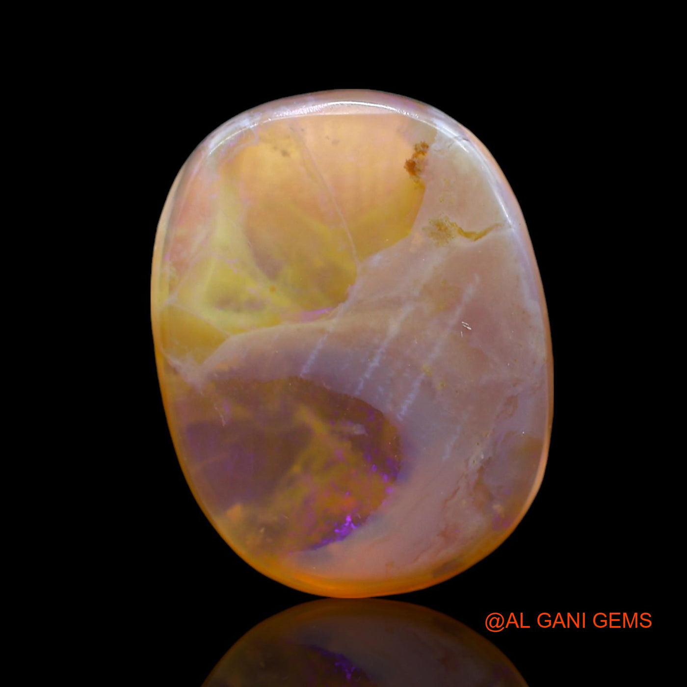 12.00 Cts Natural Australian Fire Opal Loose Gemstone Oval Cabochon 18x14x6 mm AE-892