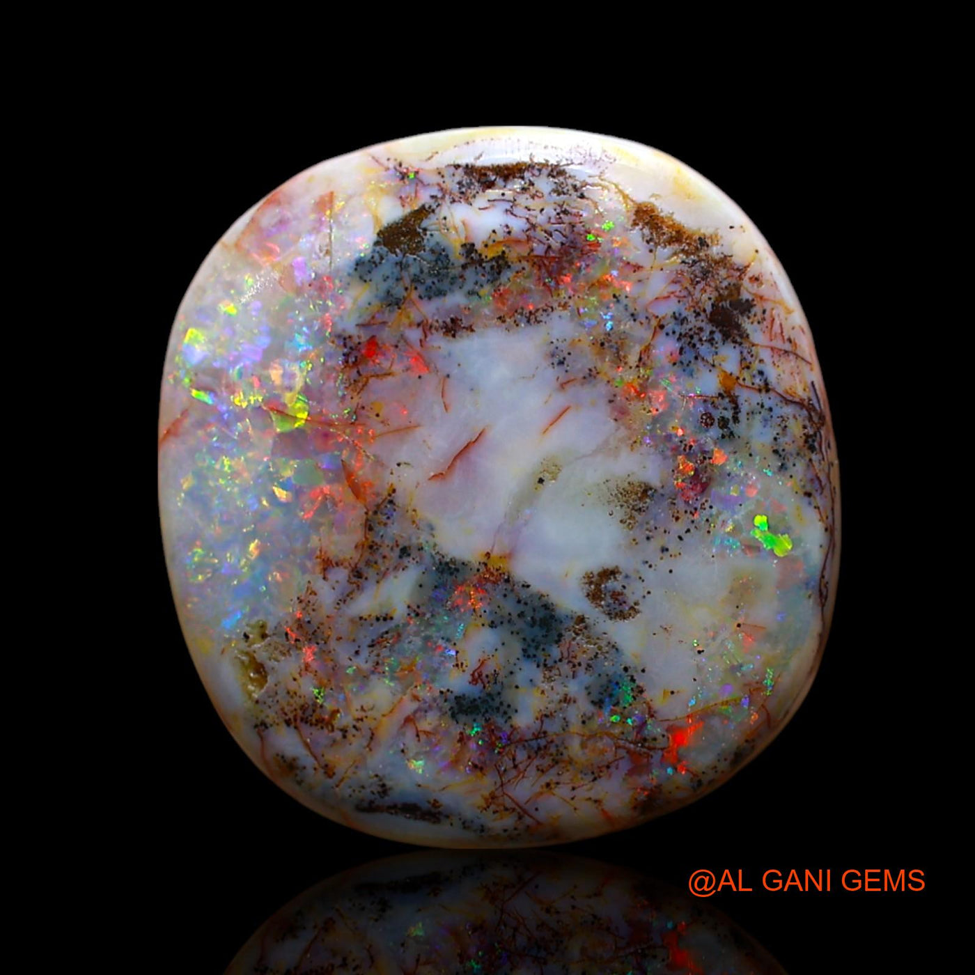 9.00 Cts Unheated Australian Fire Opal Loose Gemstone Oval Cabochon Natural 18x16x4 mm AE-893