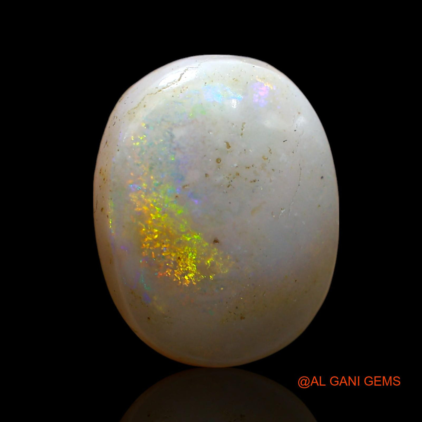 Natural Untreated Fire Opal Loose Gemstone Oval Cabochon From Australia 9.00 Cts 18x14x5 mm AE-895