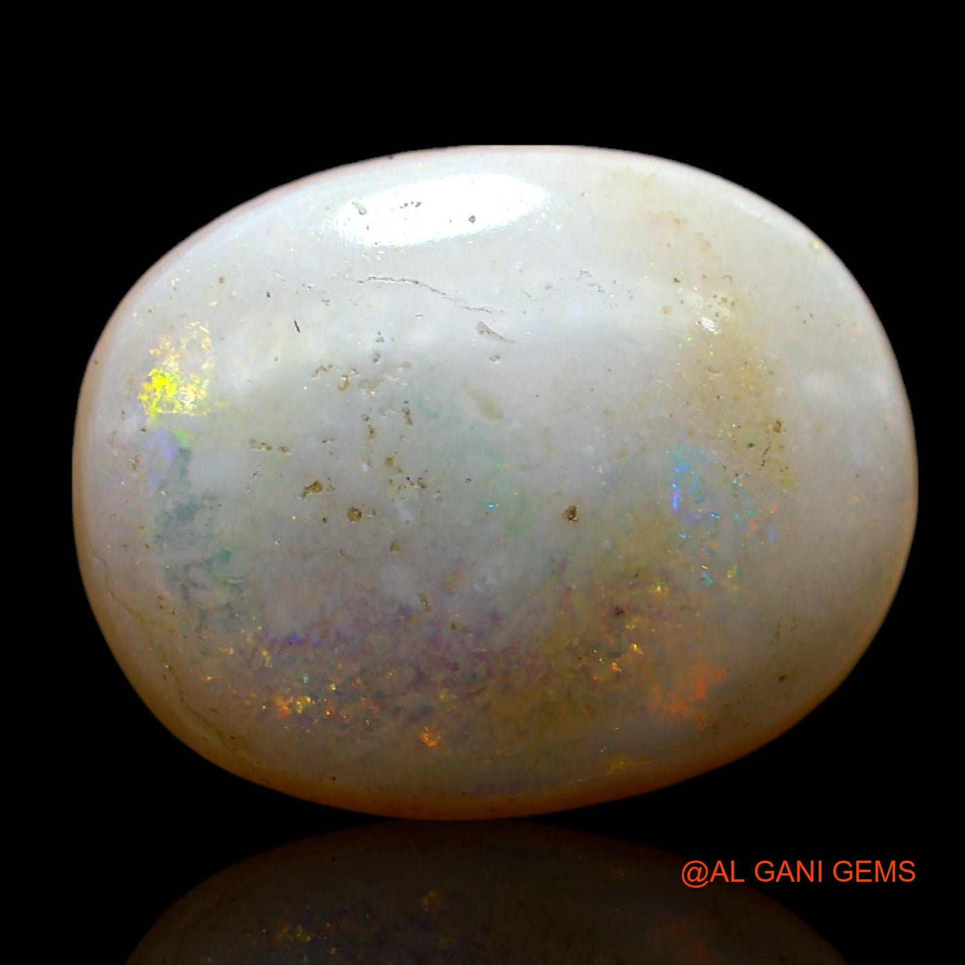 Natural Untreated Fire Opal Loose Gemstone Oval Cabochon From Australia 9.00 Cts 18x14x5 mm AE-895