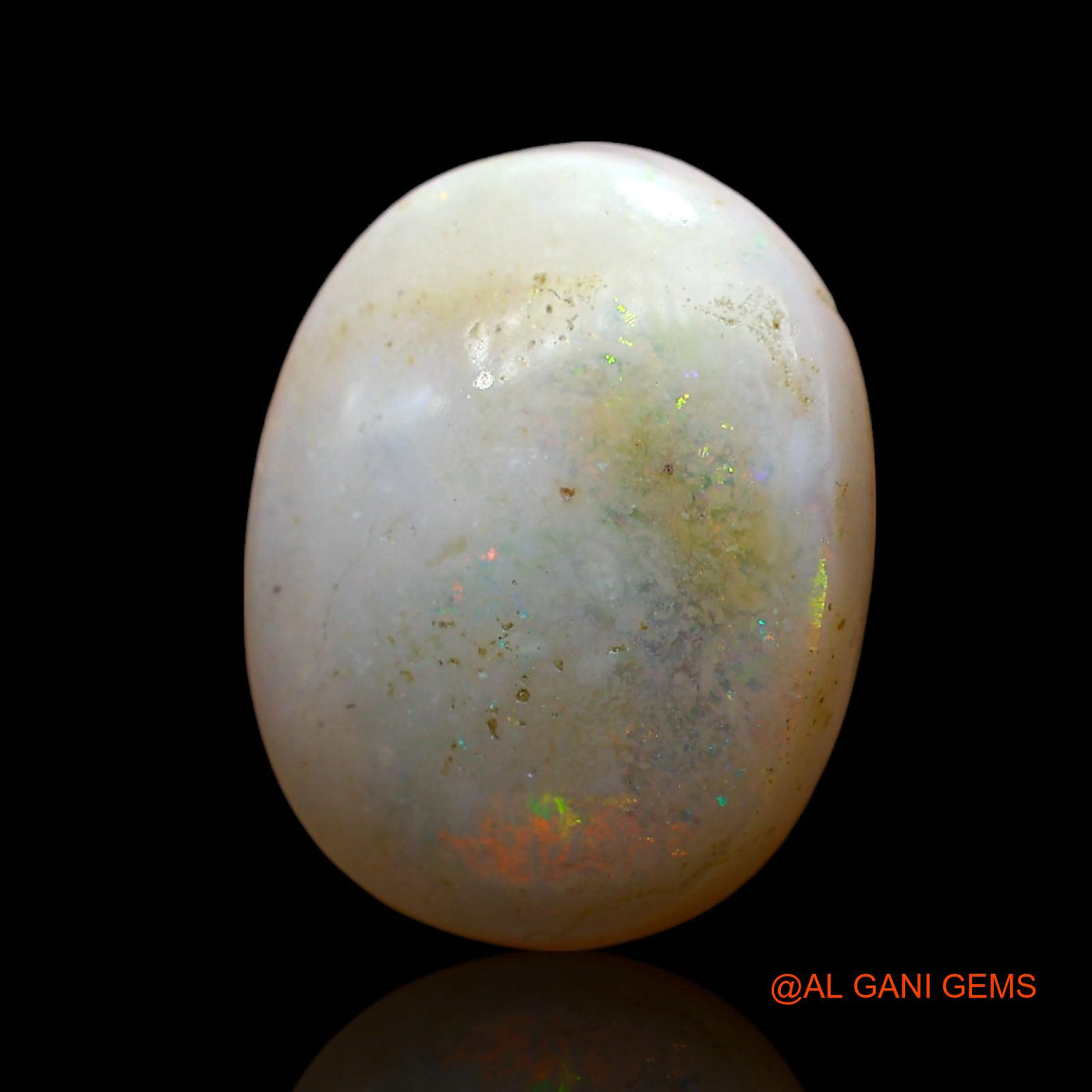 Natural Untreated Fire Opal Loose Gemstone Oval Cabochon From Australia 9.00 Cts 18x14x5 mm AE-895