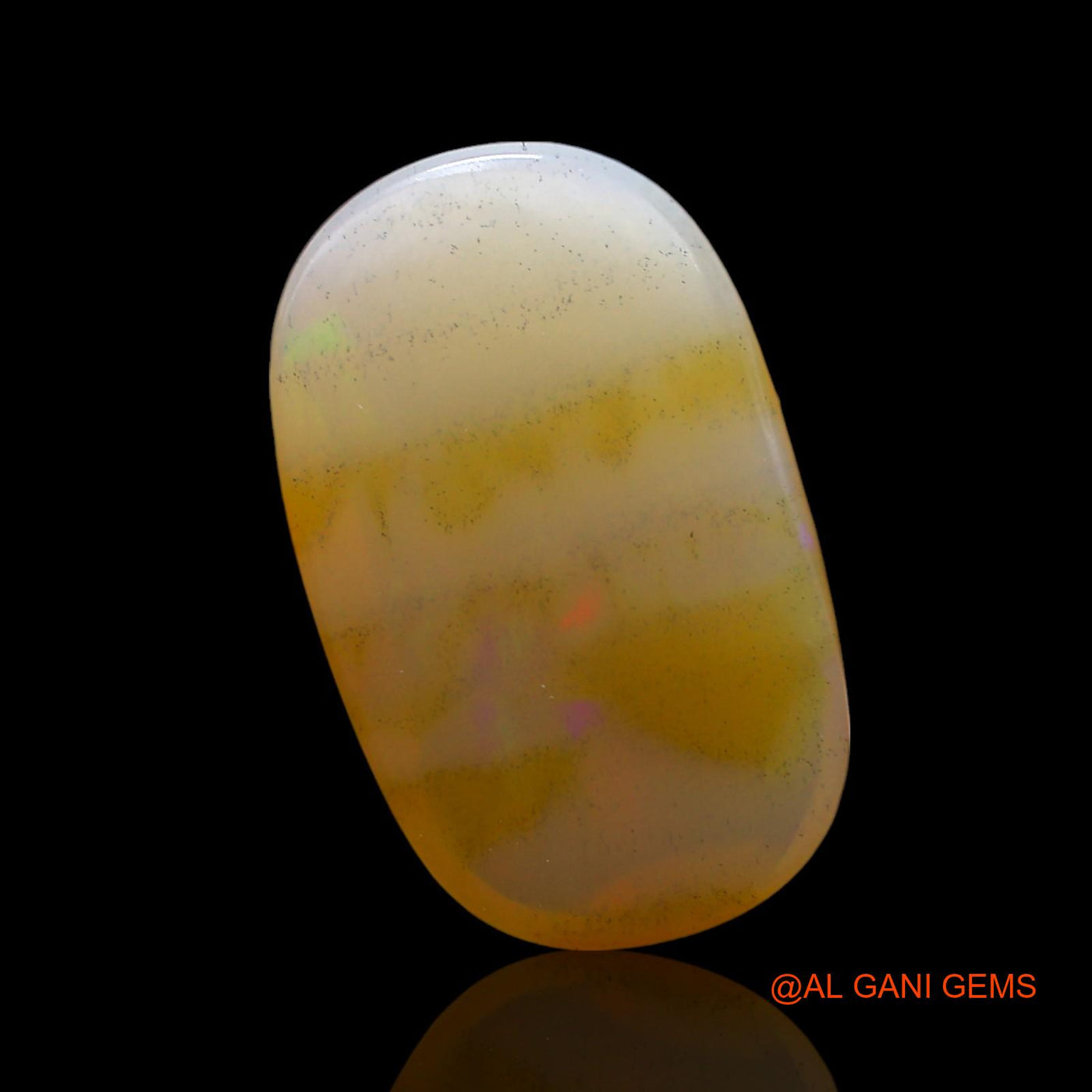 Natural Untreated Fire Opal Loose Gemstone Oval Cabochon From Australia 10.00 Cts 19x12x6 mm AE-898