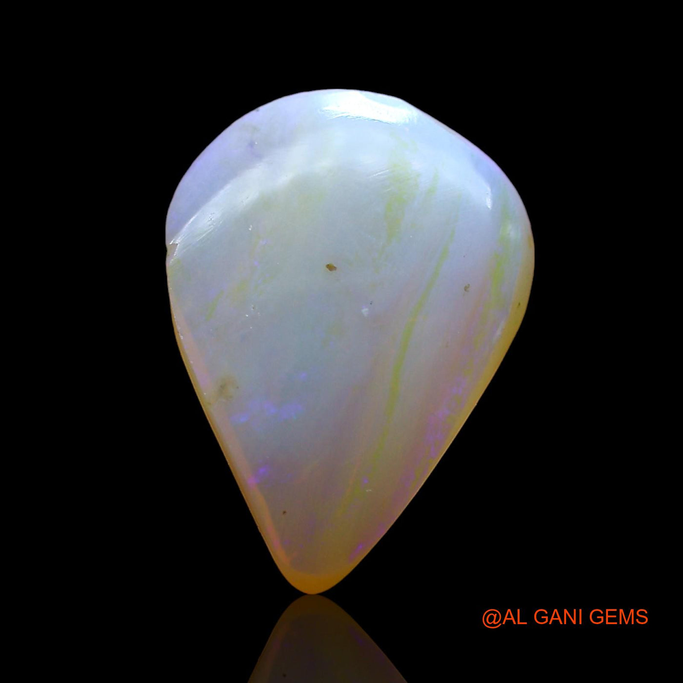 3.00 Cts Natural Australian Fire Opal Loose Gemstone Pear Cabochon 14x10x4 mm AE-89