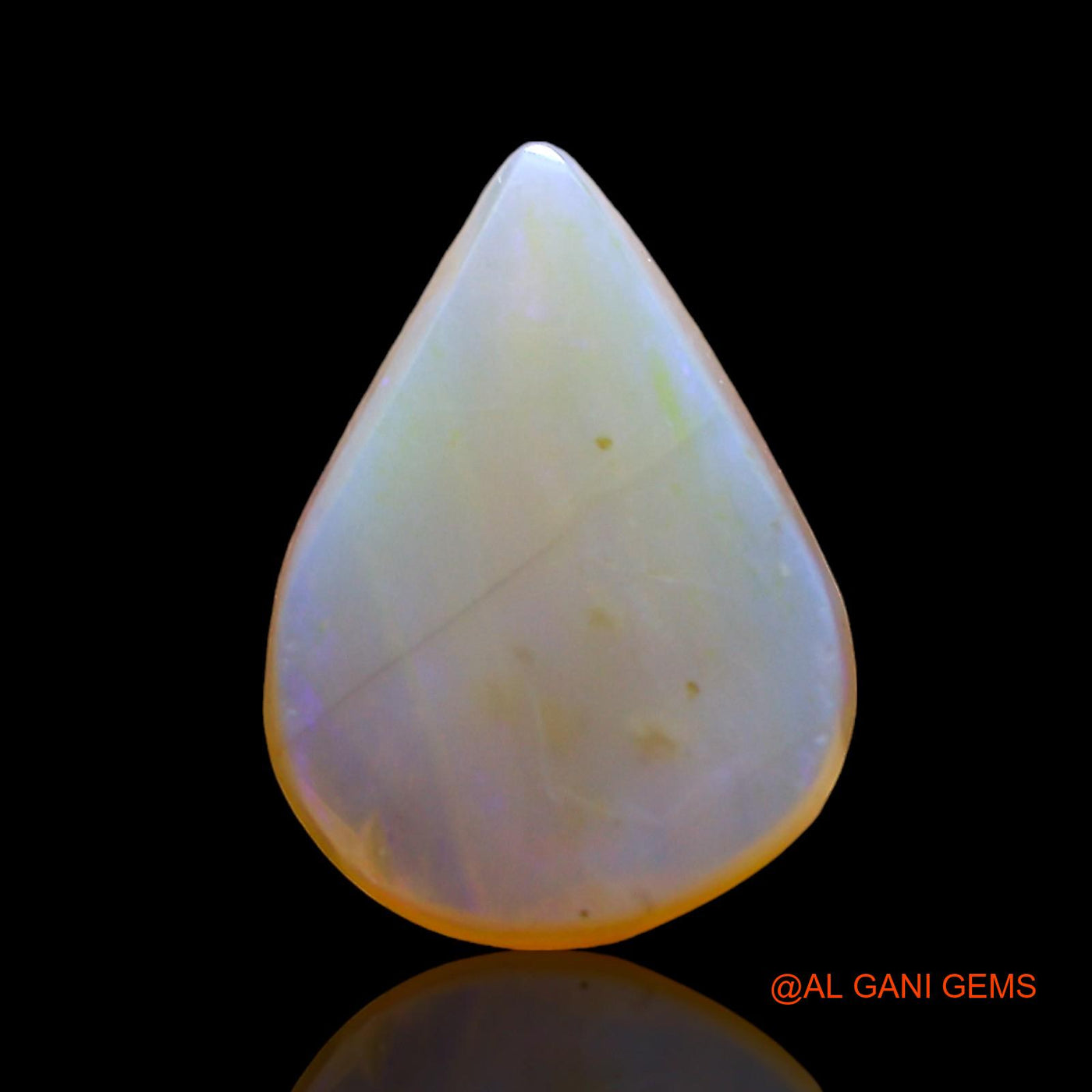 3.00 Cts Natural Australian Fire Opal Loose Gemstone Pear Cabochon 14x10x4 mm AE-89