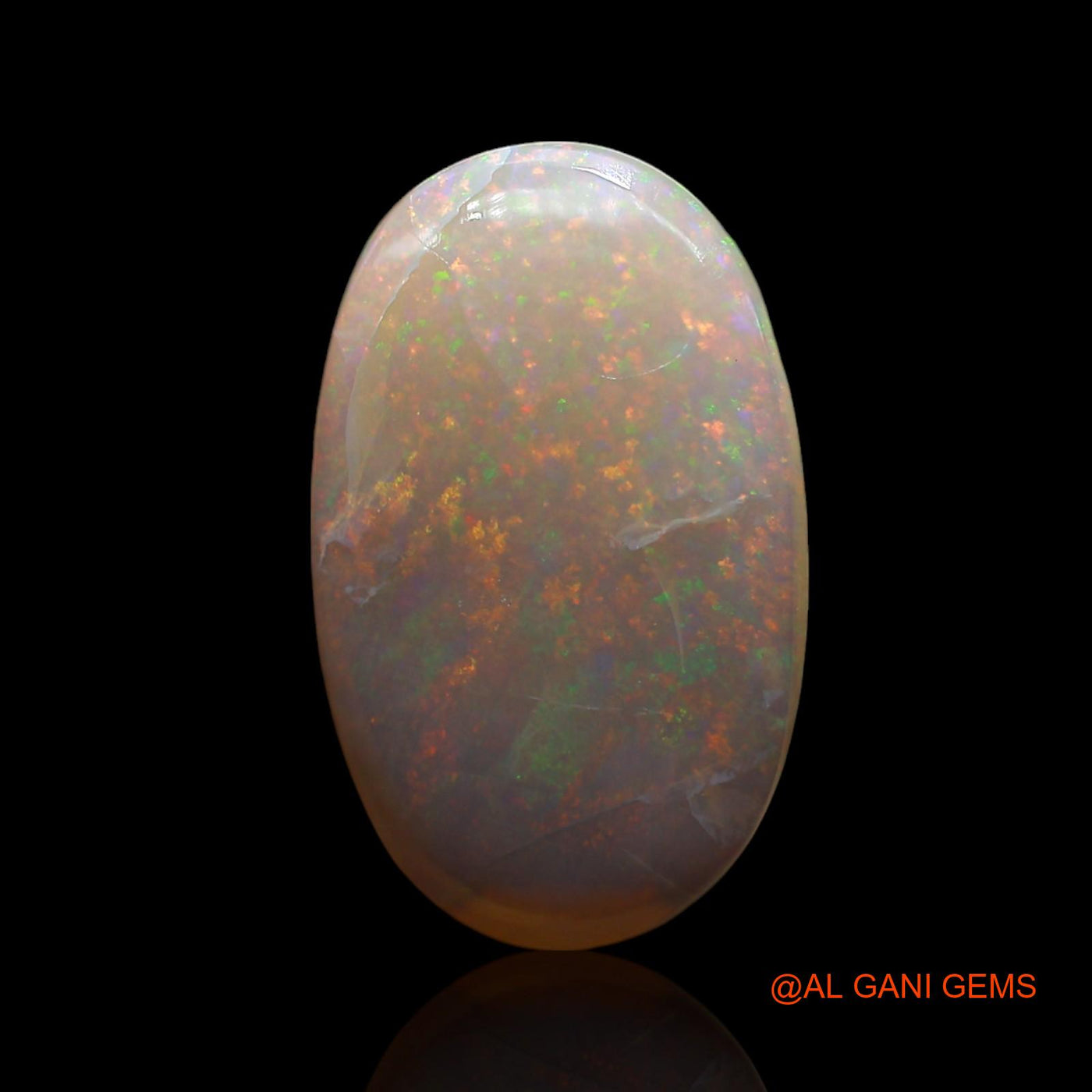 Natural Untreated Fire Opal Loose Gemstone Oval Cabochon From Australia 5.00 Cts 20x12x3 mm AE-901