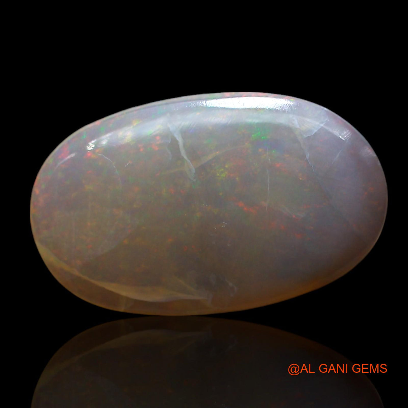Natural Untreated Fire Opal Loose Gemstone Oval Cabochon From Australia 5.00 Cts 20x12x3 mm AE-901