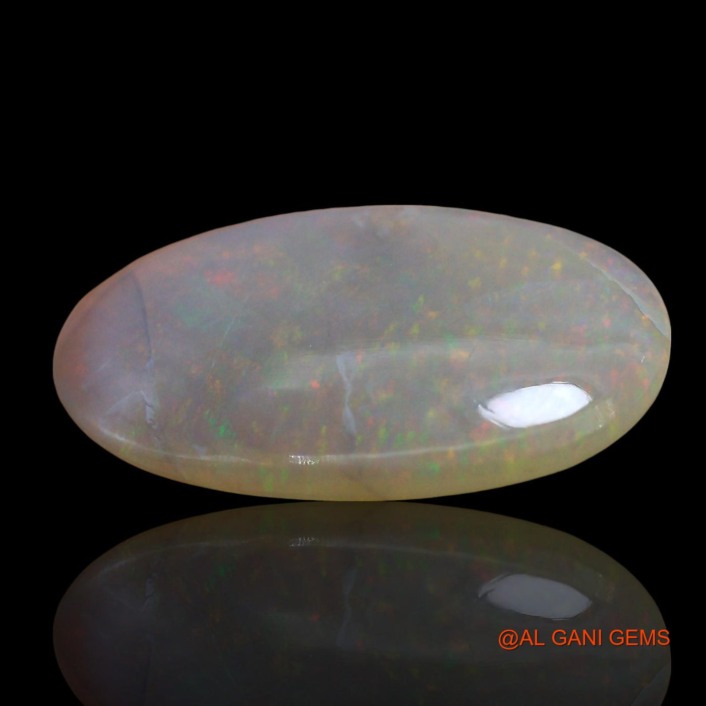 Natural Untreated Fire Opal Loose Gemstone Oval Cabochon From Australia 5.00 Cts 20x12x3 mm AE-901