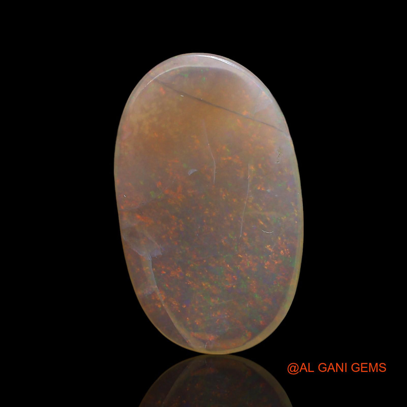 Natural Untreated Fire Opal Loose Gemstone Oval Cabochon From Australia 5.00 Cts 20x12x3 mm AE-901
