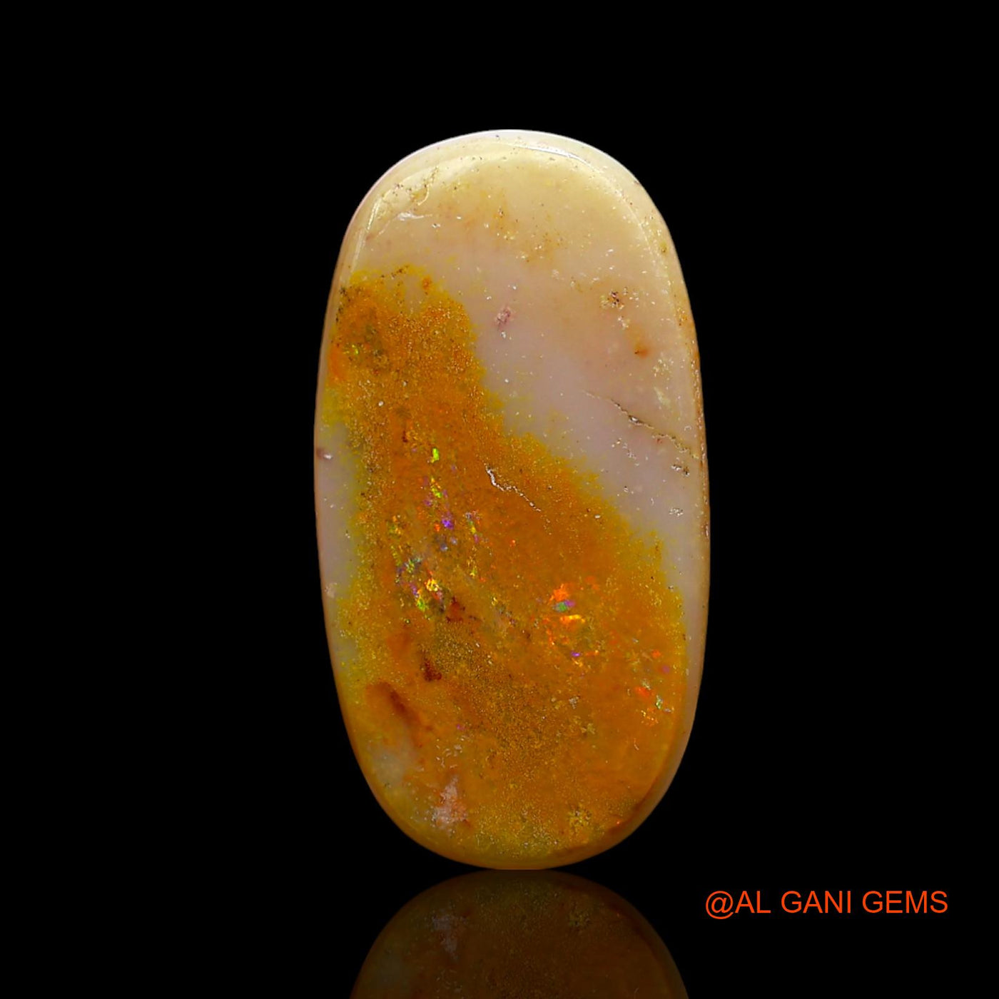 6.00 Cts Unheated Australian Fire Opal Loose Gemstone Oval Cabochon Natural 20x11x3 mm AE-902