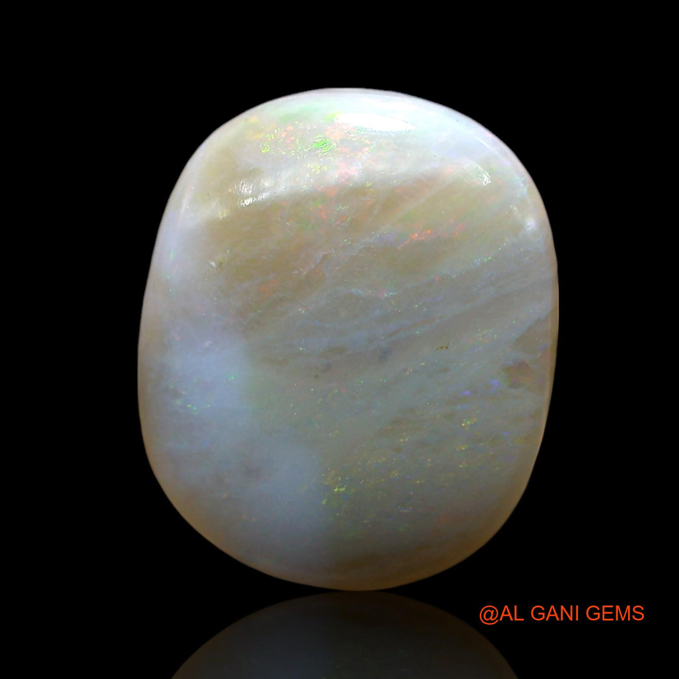 Natural Untreated Fire Opal Loose Gemstone Oval Cabochon From Australia 13.00 Cts 17x15x7 mm AE-912