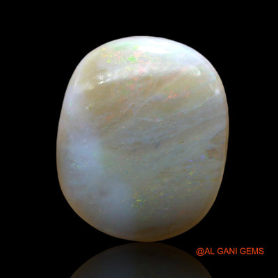 Natural Untreated Fire Opal Loose Gemstone Oval Cabochon From Australia 13.00 Cts 17x15x7 mm AE-912