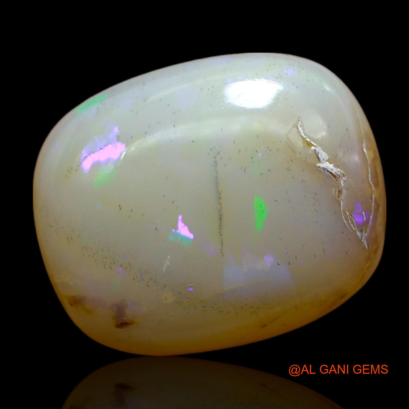 Natural Fire Opal Gemstone 12.00 Cts Loose Oval Cabochon From Australia 17x14x6 mm AE-914