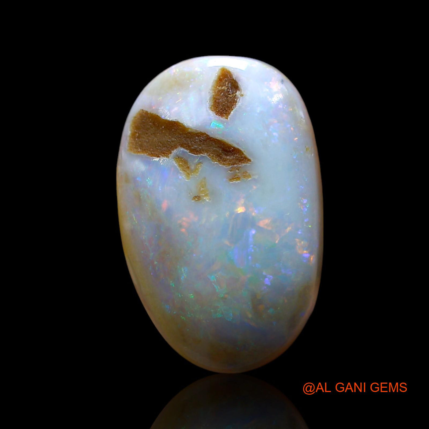 Natural Fire Opal Gemstone 11.00 Cts Loose Oval Cabochon From Australia 19x12x7 mm AE-919