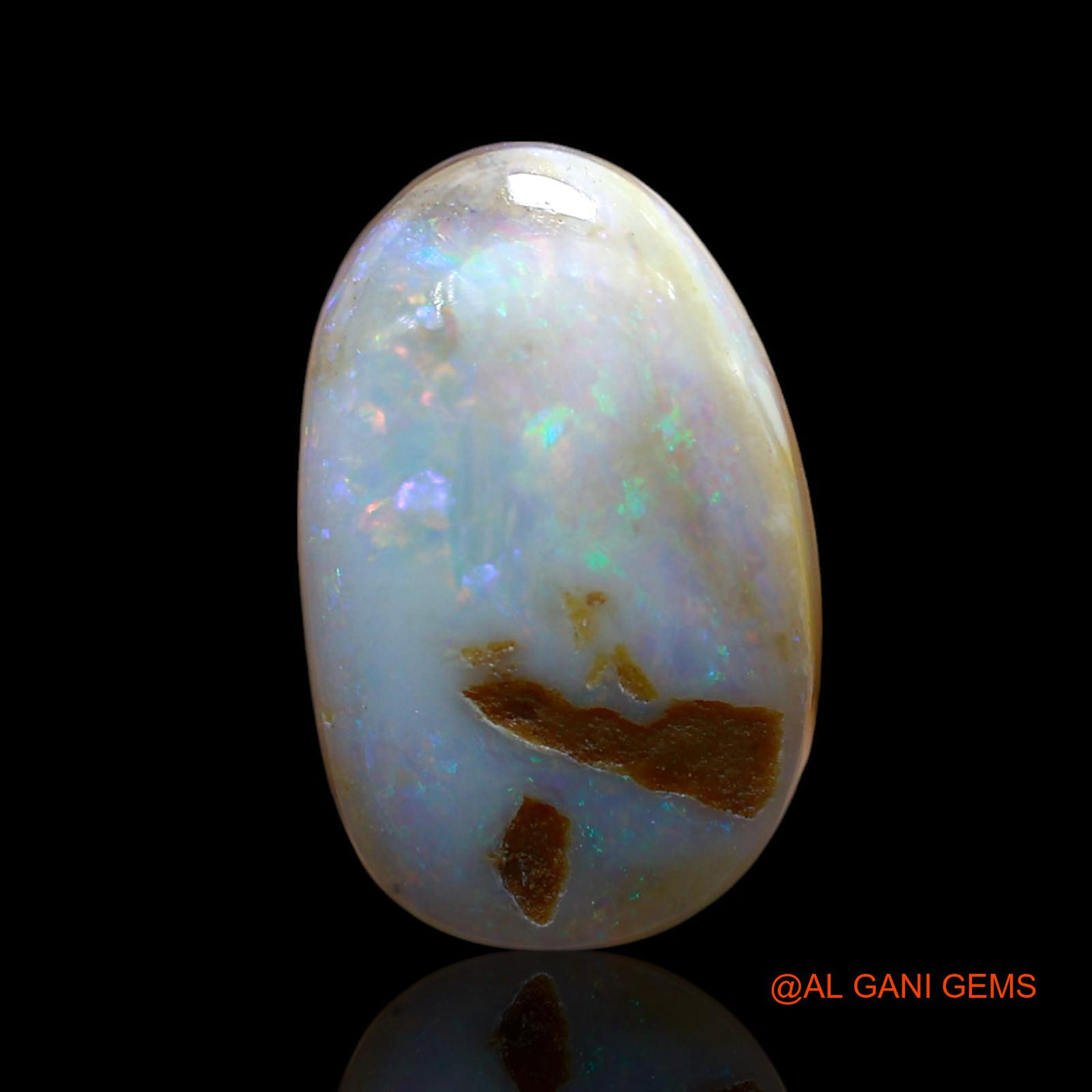 Natural Fire Opal Gemstone 11.00 Cts Loose Oval Cabochon From Australia 19x12x7 mm AE-919