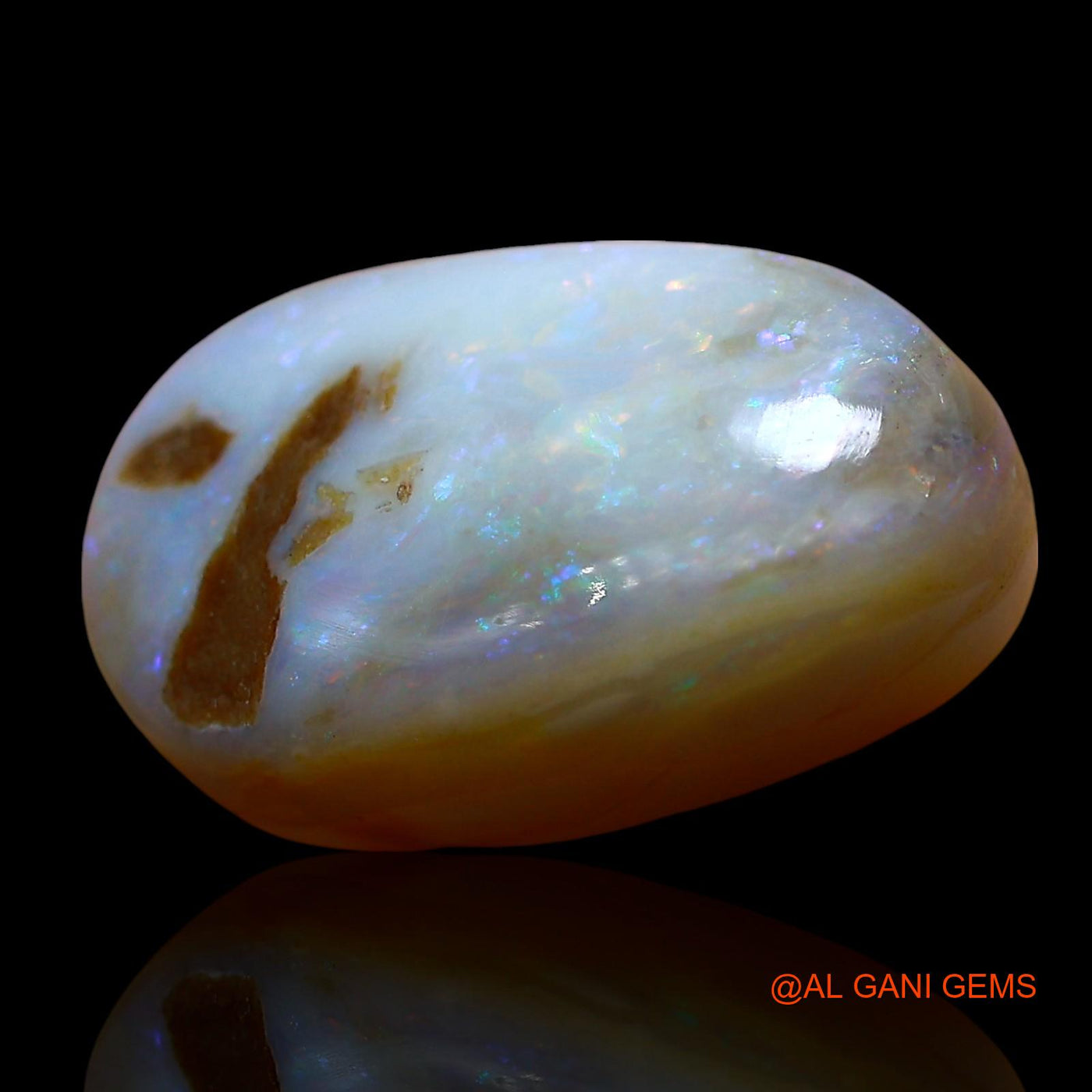Natural Fire Opal Gemstone 11.00 Cts Loose Oval Cabochon From Australia 19x12x7 mm AE-919