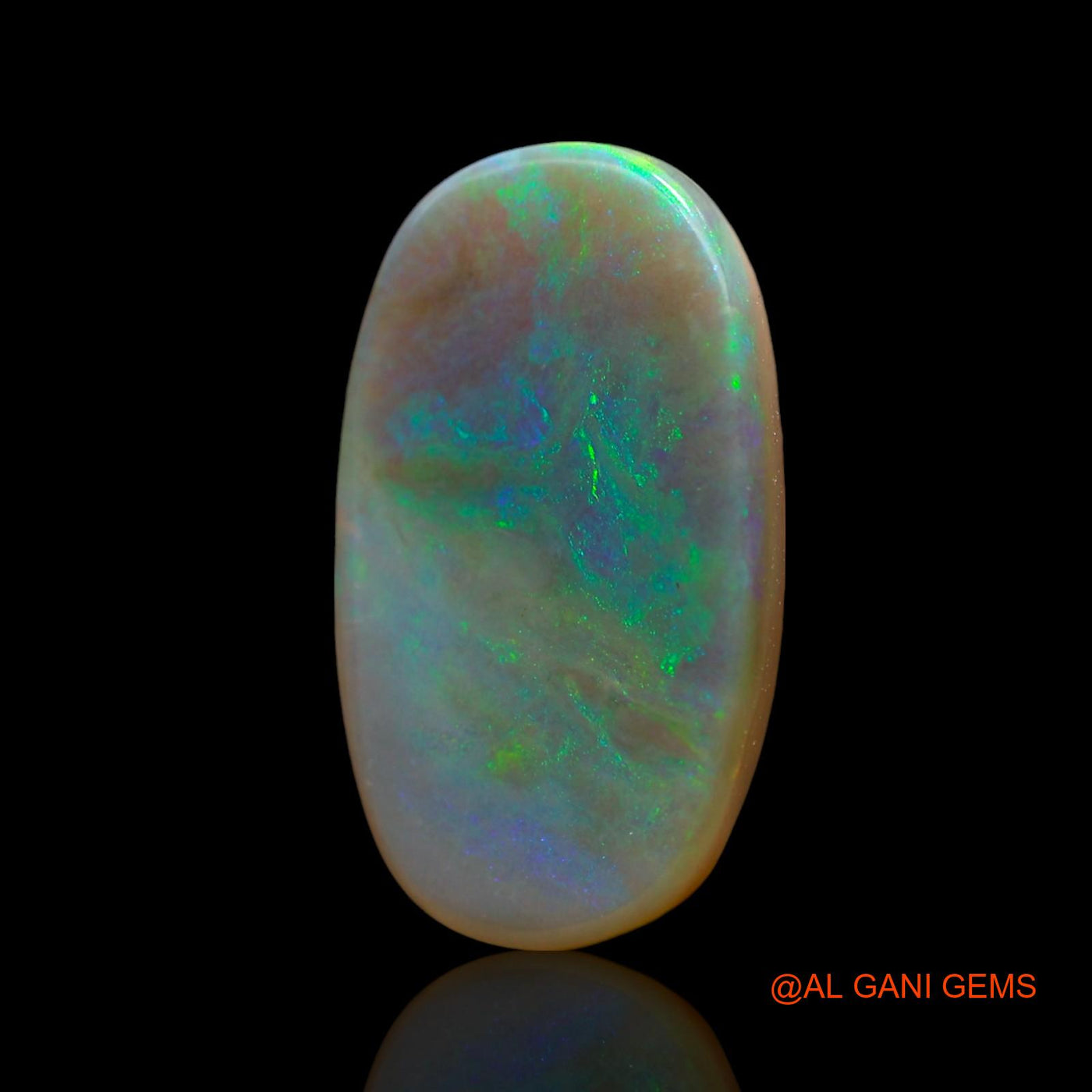 Natural Fire Opal Gemstone 7.00 Cts Loose Oval Cabochon From Australia 20x12x3 mm AE-923
