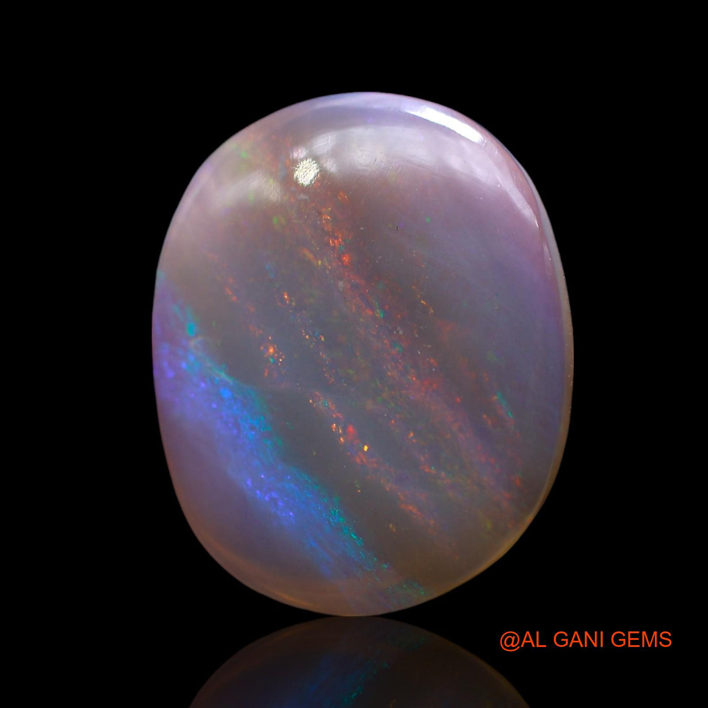 Natural Untreated Fire Opal Loose Gemstone Oval Cabochon From Australia 5.00 Cts 18x15x3 mm AE-924