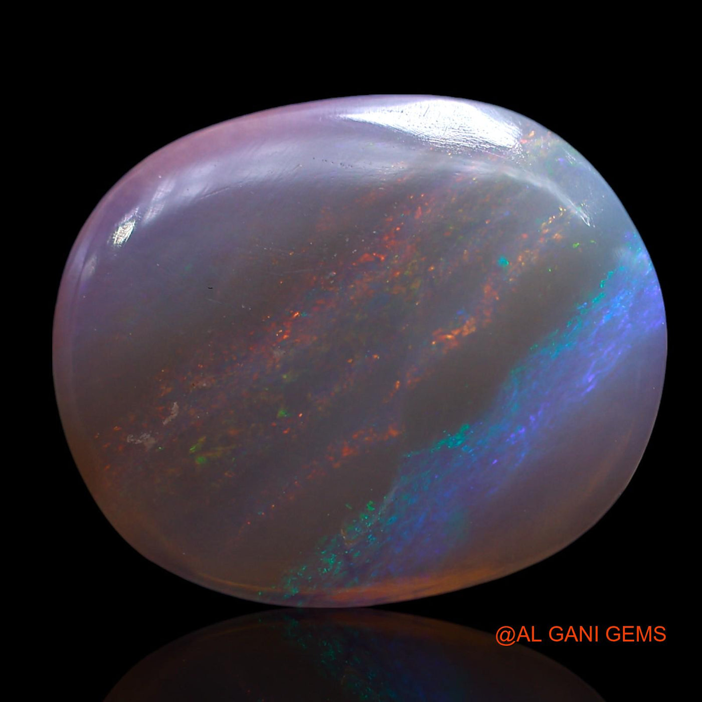 Natural Untreated Fire Opal Loose Gemstone Oval Cabochon From Australia 5.00 Cts 18x15x3 mm AE-924