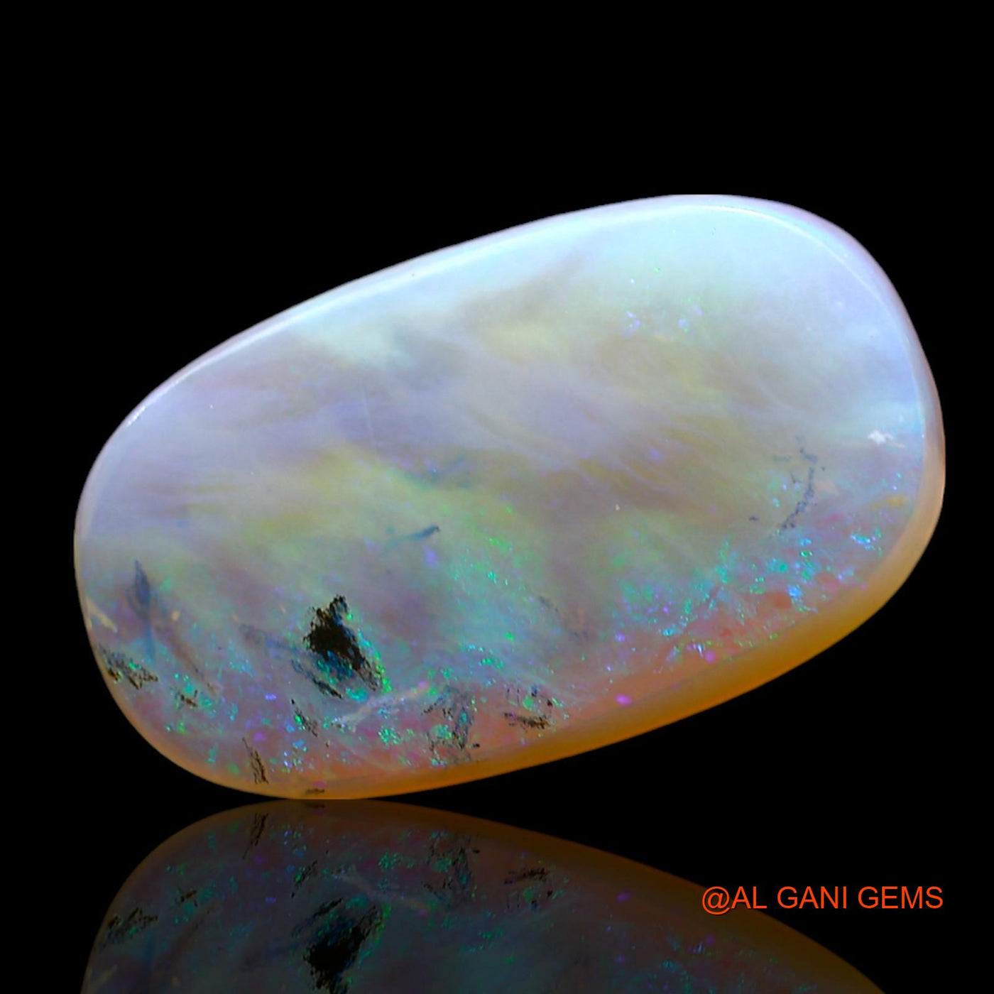 7.00 Cts Natural Australian Fire Opal Loose Gemstone Oval Cabochon 20x11x4 mm AE-941