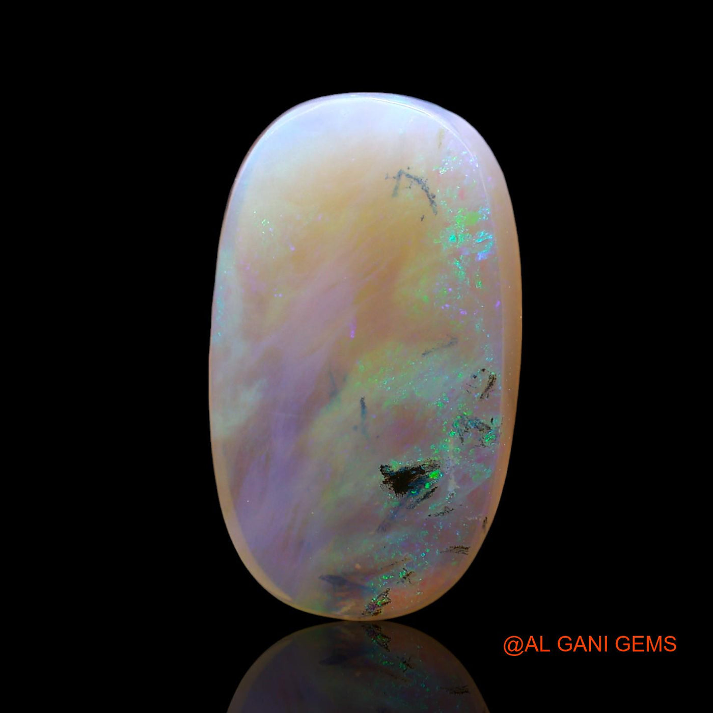 7.00 Cts Natural Australian Fire Opal Loose Gemstone Oval Cabochon 20x11x4 mm AE-941