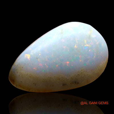 3.00 Cts Natural Australian Fire Opal Loose Gemstone Pear Cabochon 15x9x4 mm AE-94